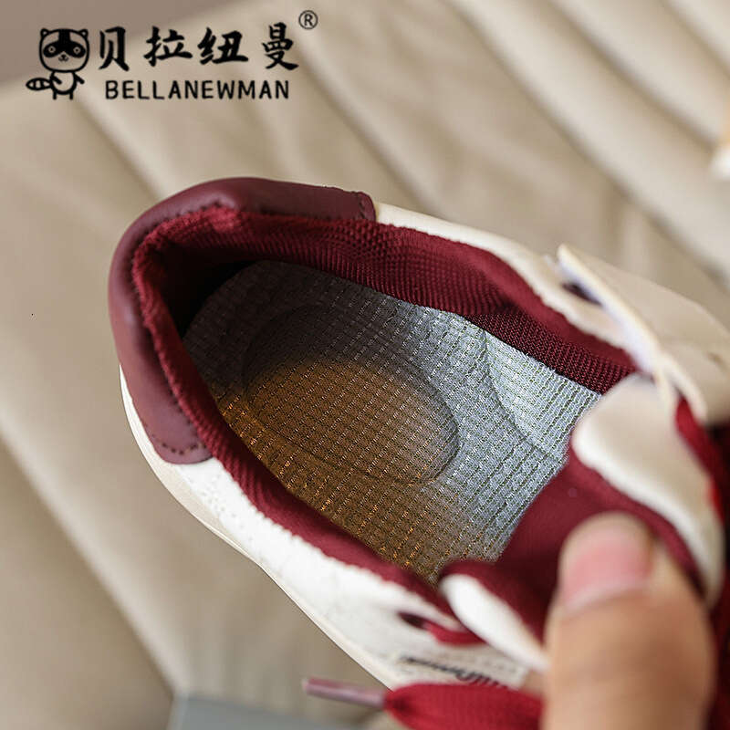 Choice Big Toe Bread 2025 Spring and Autumn New Korean Version Children's Thick-Soled Casual Sneakers Girls' White Shoes