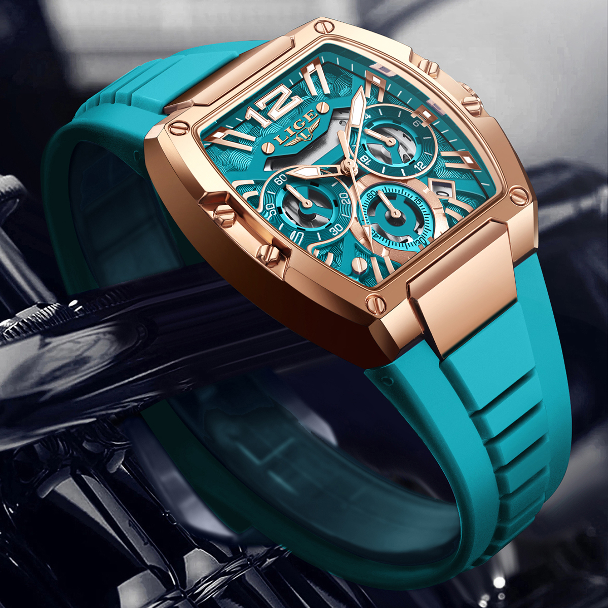 LIGE Men's Quartz Watch Fashion Business Watch Multifunctional Chronograph 24-hour Small Dial Holiday Gift Teen Watch Waterproof Watch Watch for 