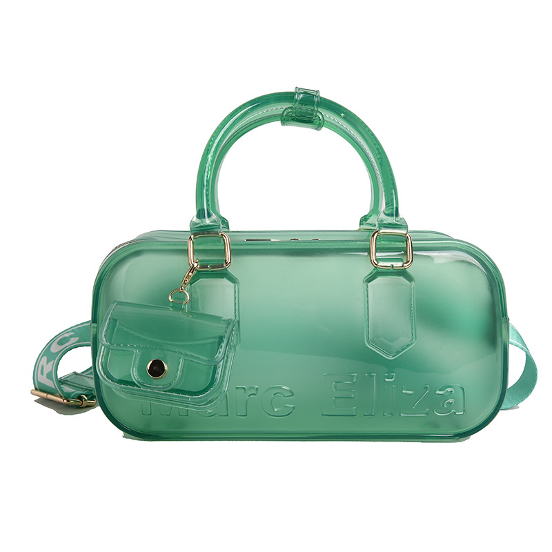 Women's PVC Jelly 2025 Fashionable Niche Single shoulder Cross body Casual and Versatile Hand - held Pillow Bags