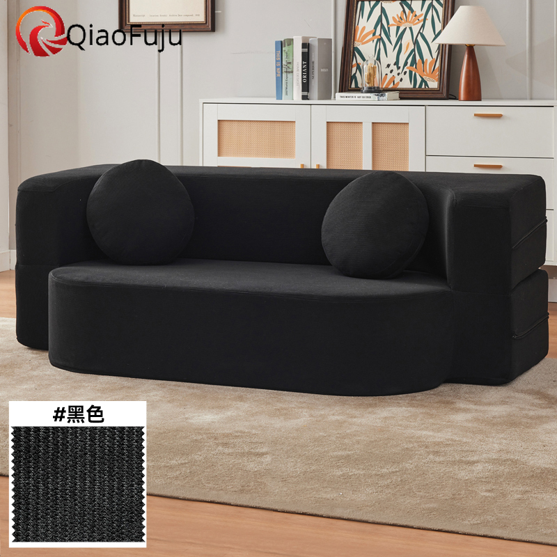 Variable Sofa Bed Dual-purpose Sofa China's Factory Vacuum Compressed Sofa Small Apartment Straight Row Single Double Sofa Bed Living Room Furnit
