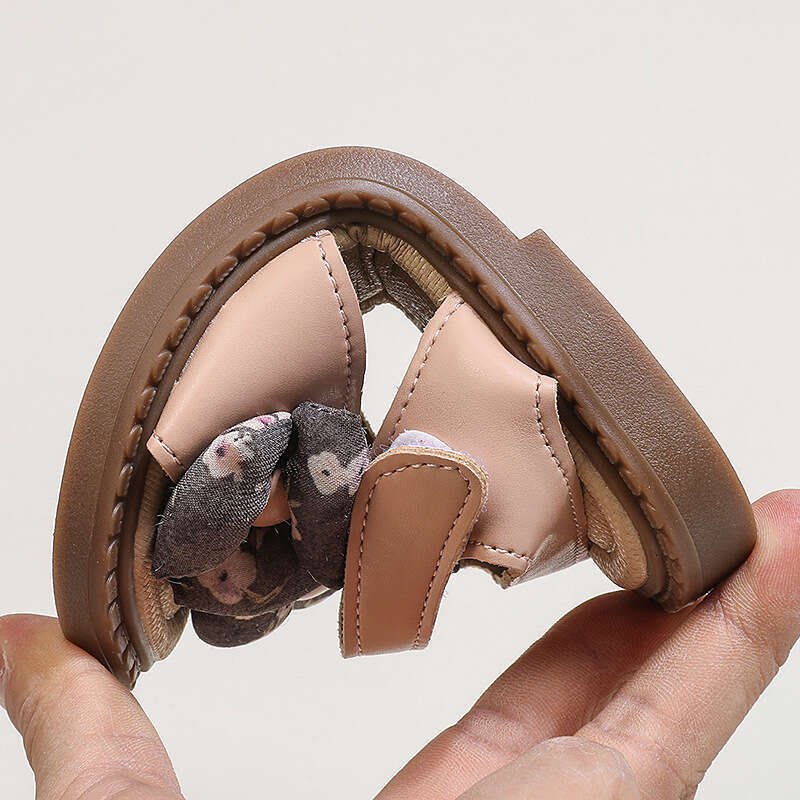 Girls' Bow Princess Sandals 2024 Summer New Korean Style Soft Sole Children's Open-Toe Beach Shoes