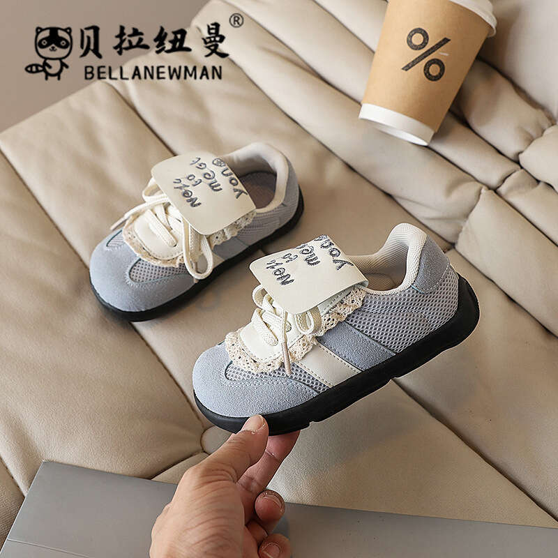 Choice Niche Design Round Toe Flat Sole Training Shoes 2025 Spring and Autumn New Children's Casual Sneakers