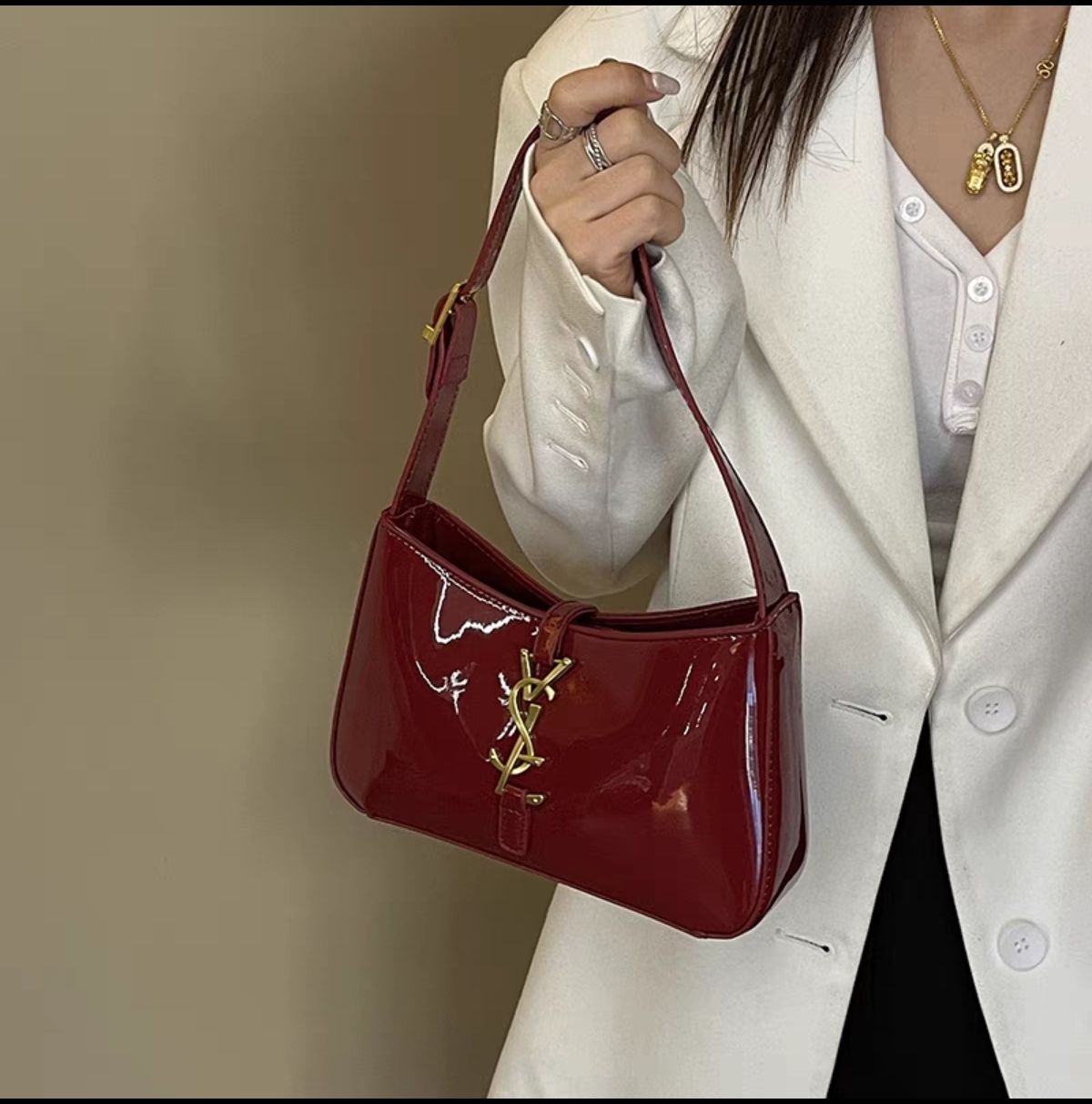Designer Bags Luxury Bags Handbags Purse Women's Armpit Bags High Quality Leather Small Square Bags Black Hook Buckle Saddle Bags