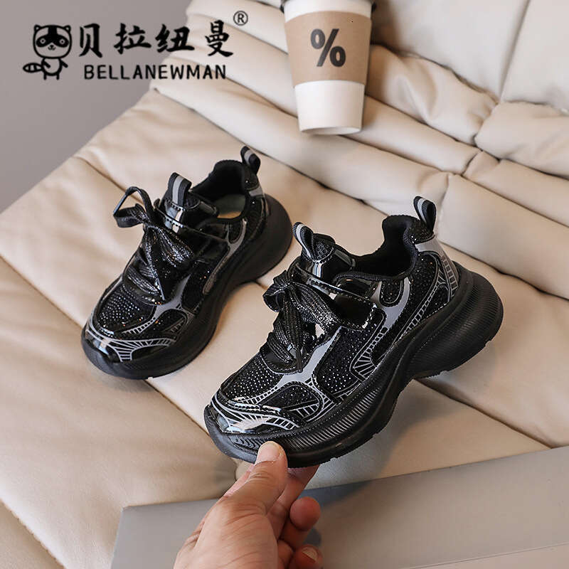 Girls' Fashion Dad 2024 Autumn New Korean Style Boys' Mesh Breathable Sports Student Running Shoes