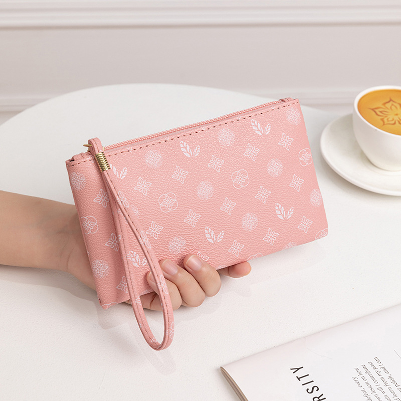 2025 Designer Wallet Classic Floral Clutch Women's Minimalist Phone Wallet Convertible Wristlet Coin Pocket Everyday Essential Free Shipping