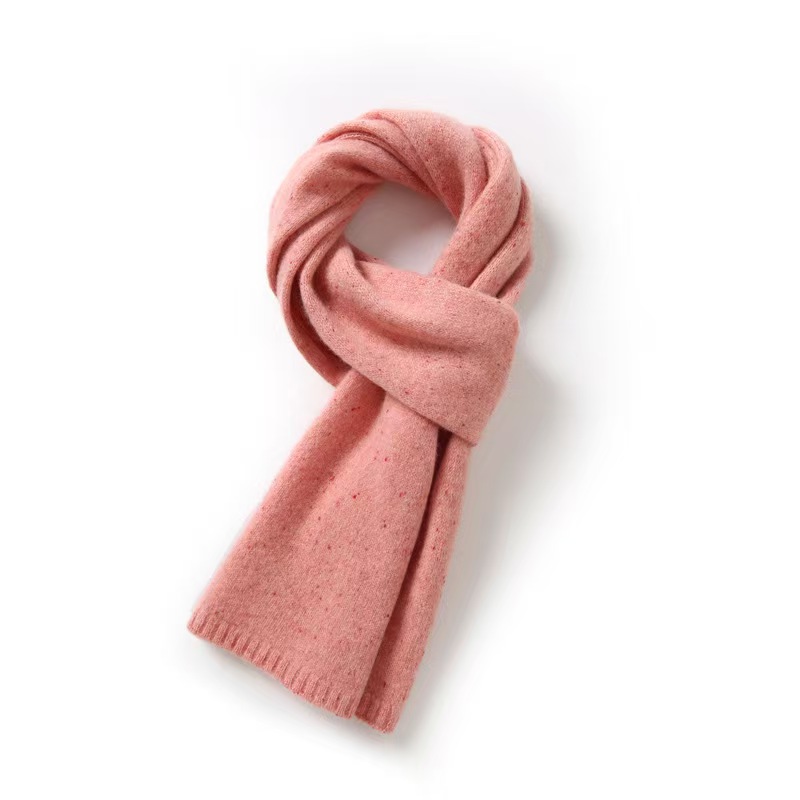 K1350 Pure wool colorful scarf knitted wool neck scarf soft and comfortable warm versatile fashion knitted scarf