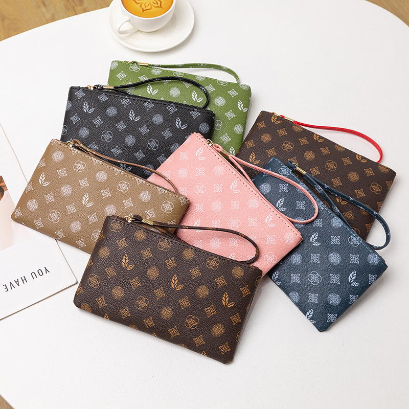 2025 Designer Wallet Classic Floral Clutch Women's Minimalist Phone Wallet Convertible Wristlet Coin Pocket Everyday Essential Free Shipping