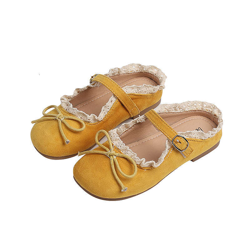 Children's Fashion Small Leather 2025 Summer New Soft Sole Bow Princess Shoes Little Girls Half-Slip Sandals