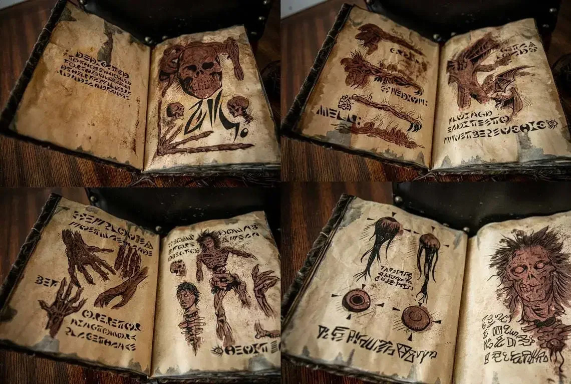 Necronomicon Evil Dead Book Leather Notebook Hardcover Journal Decoration Evil Dead Book Horror Movie Prop Decor 250714