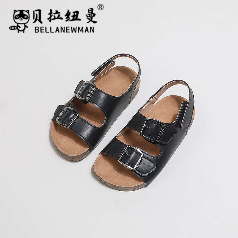SHEIN Boys' Sandals 2025 Summer New Children's Cork Kids' Big Kids Beach Shoes