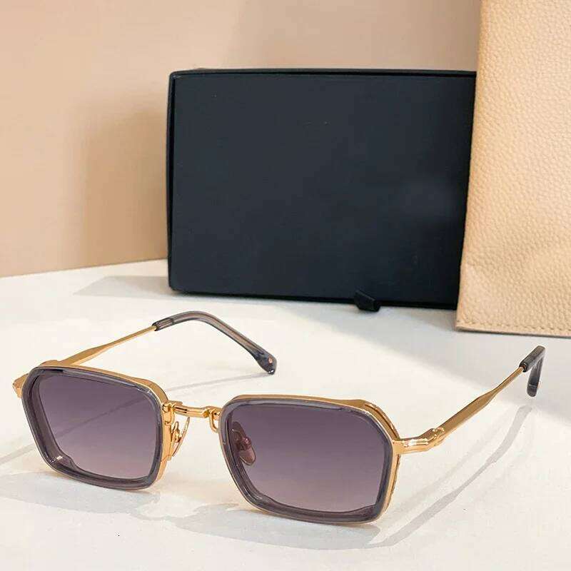 PAUI John Style Square Alloy High Street Sunglasses Men and Women Classical Gradient Uv400 Designer Brand Eyeglasses