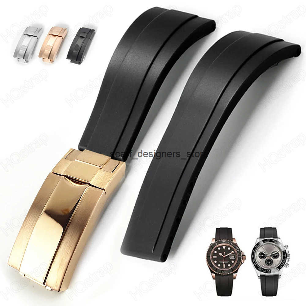 Sil Strap for GMT Submariner Diver 20mm Band for Water Ghost Bracelet Flat Convex Rubber Fine Tuning Buckle z250714QTCT z250714QTCT