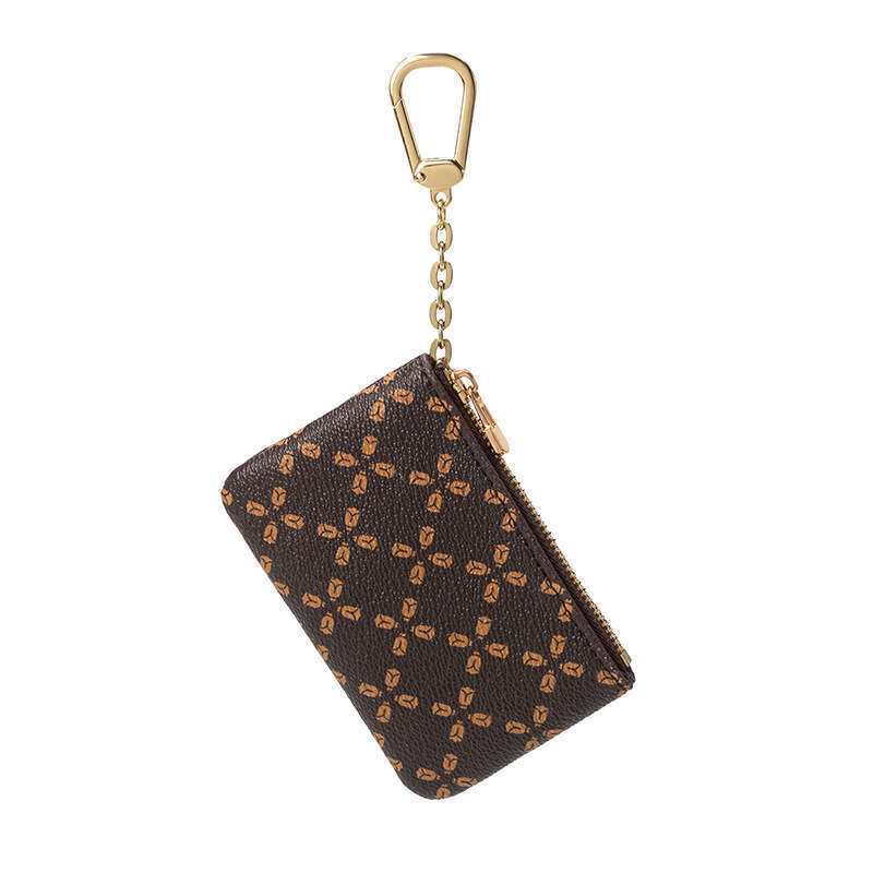 Lacel Urwebin Designer Card Wallet Leather Retro Coin Trend Creative with KeyChain Small Zipper Purse Portable Versatile coin Pouch CardHolder Clutch 