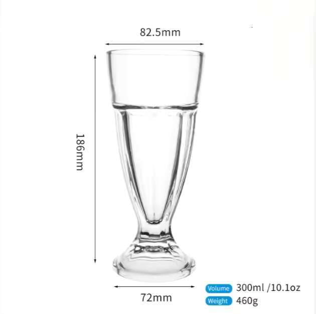 Wholesale 300ml 10.1oz Classic Design Stemless Cold Water Glass Drinking Ice Cream Cup for Parties