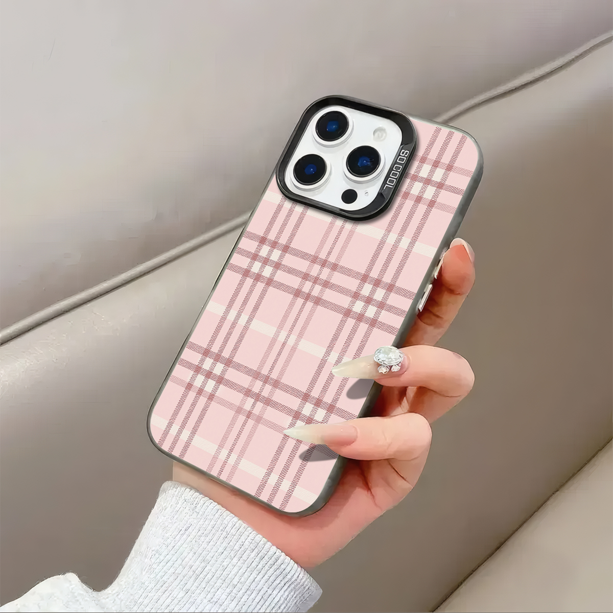 Pink Plaid Pattern Fabricpattern phone case for iPhone 16/16 Pro/16 Plus/16 Pro Max 15/14/13/12/11/x/xs/xr/xs max,Members Day