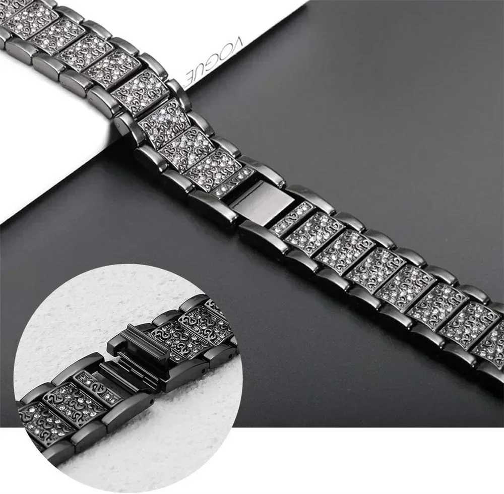 Diamond Bling Strap For Watch Band 49-45-40mm 44-41mm 46-42mm Metal Belt For IWatch Series 10 9 8 7 SE 6 5 Wen Bracelet Y250714