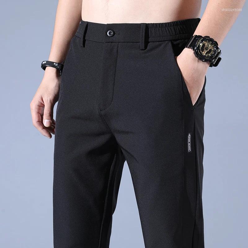 Men's Pants Spring Summer Ultra-thin Stretch Slim Straight Casual High Quality Fashion Breathable Golf Sports Trousers