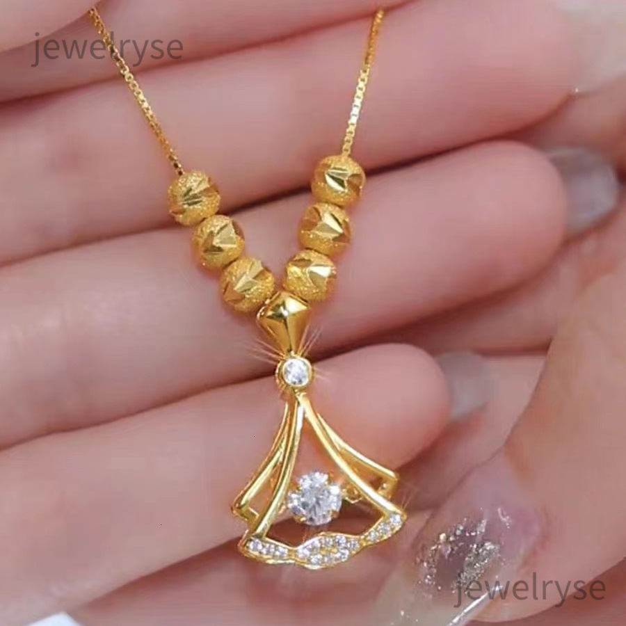 Strands Strings Genuine 18K Gold Diamond Ginkgo Leaf Pendant Necklaces for Women Simple Zircon Neck Chain Fine Jewelry Gifts 230625