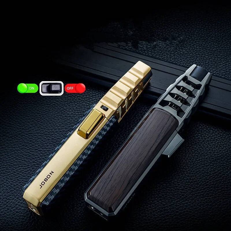 Jobon Kitchen BBQ Metal Windproof Cigar Big Jet Flames Turbo Torch Fire Grinding Wheel Lighter Gas Lighters Men's Gift W260202