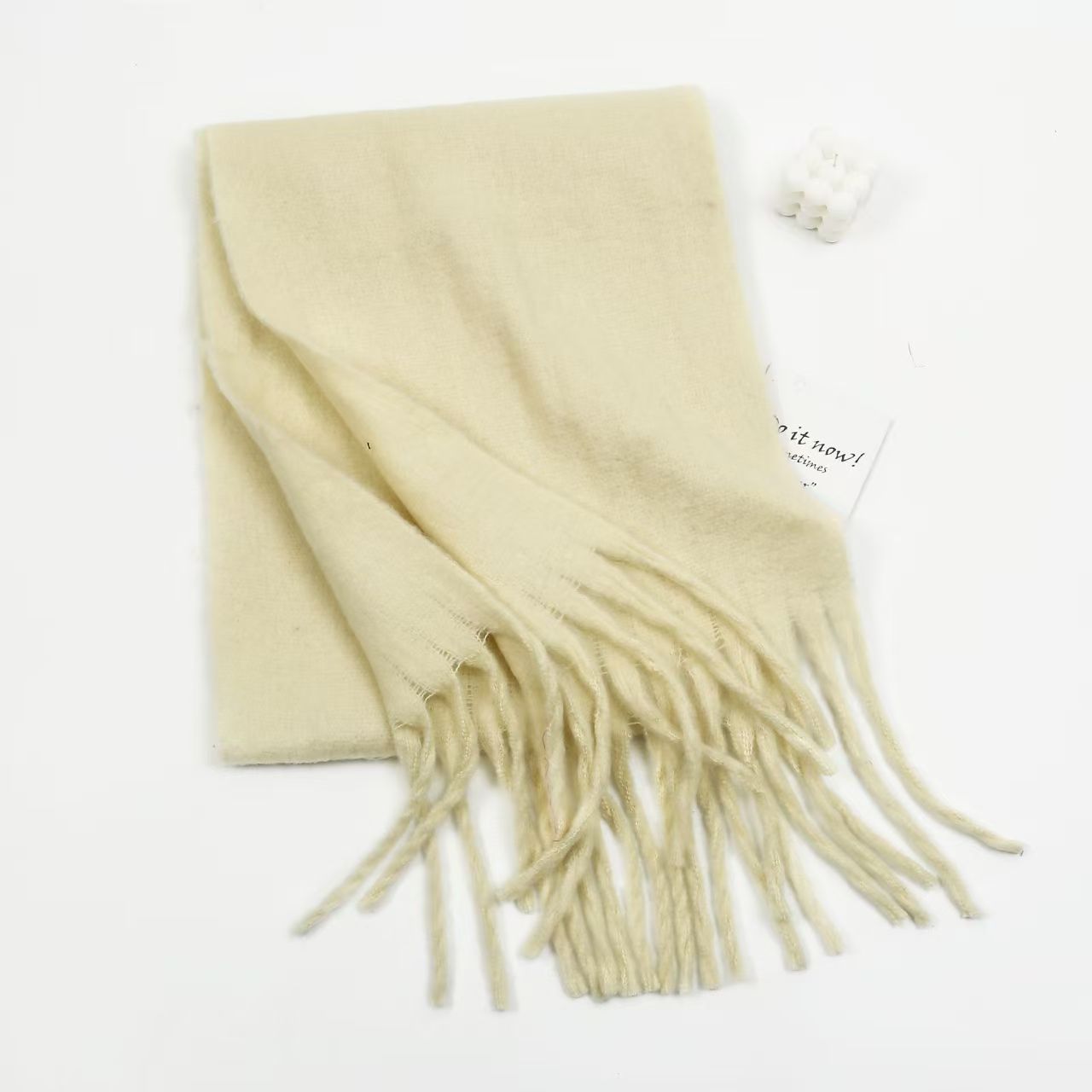 T1207 all-match mohair solid color scarf for women winter thick simple warm enlarged shawl neck