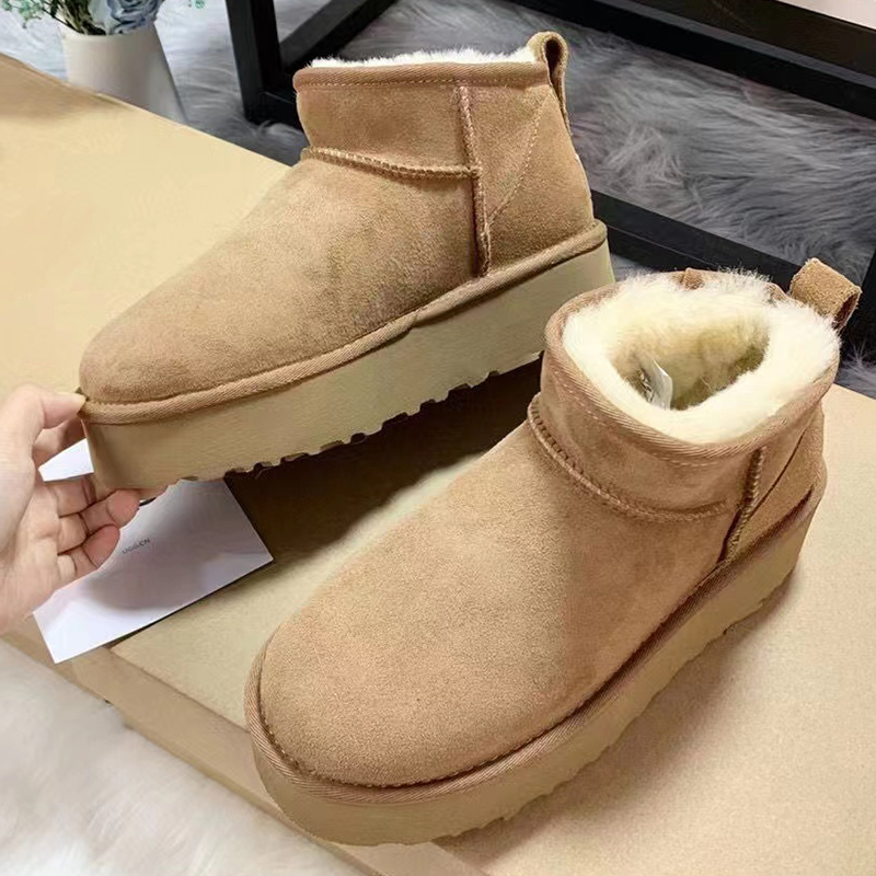 Tasman Slippers Women Tazz Fur Suede Shearling slides classic maxi platform Boot Men new Chestnut Mustard Black Winter sheepskin ultra mini designer shoes booties