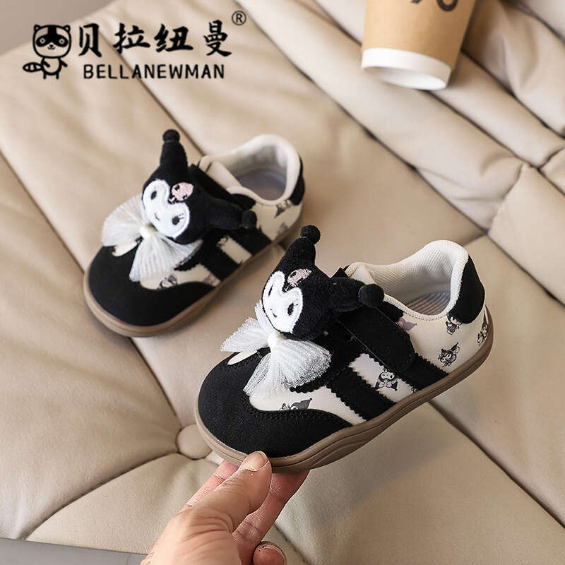 Baby Stylish Cute Cartoon Kuromi Versatile Training Shoes 2025 Spring Autumn New Fashion Sneakers for Girls