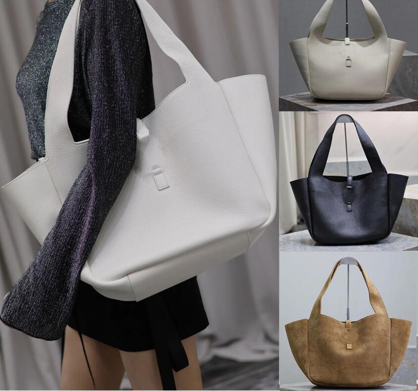 Designer 10A Bea In Grained Tote Bags Designer Genuine Leather Lined Tonal Suede Tote Zipper Pocket Handbag Fashion Women Beach Casual Shoulder Bag