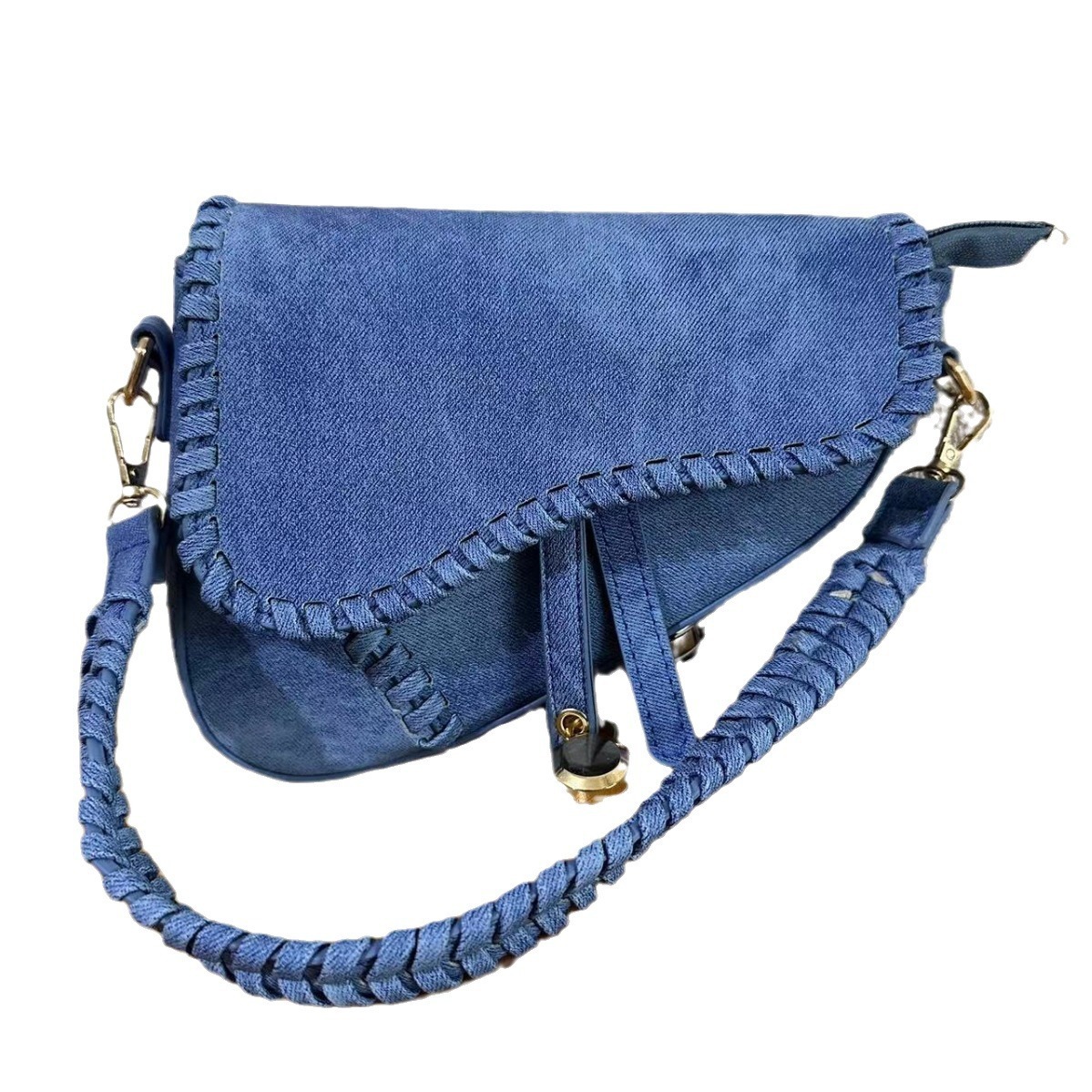Designer Bag 2025 Women's Bag New Luxury Bag Fashion Single Shoulder Crossbody Personality Saddle Bag Korean Version Solid Color Artistic Trendy 