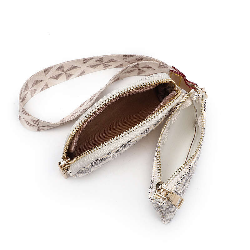 Printed Purse Combination Wallet 2024 Mini Fashion Zipper Coin Bag Simple Clutch Card Holder Pendant