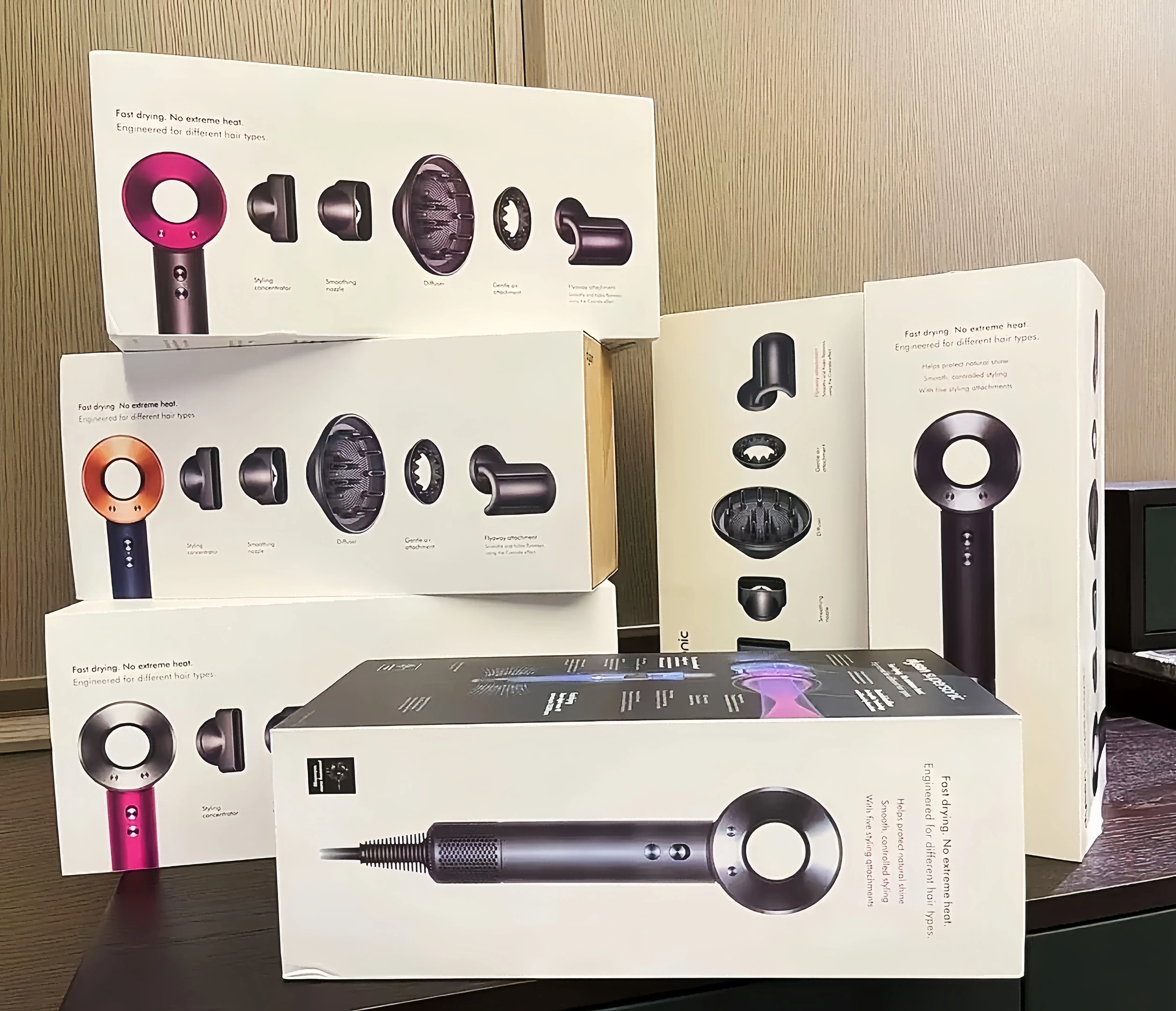 08 Leaf free hair dryer professional salon hairdressing 5 in 1 hot and cold constant temperature high speed hair dryer Negative ion Hair