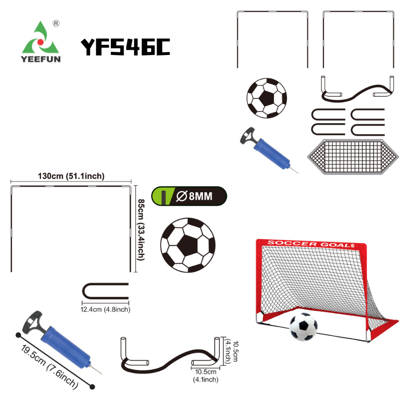 Interactive Kids' Soccer Game with Foldable Goalposts Ideal for Backyard Fun