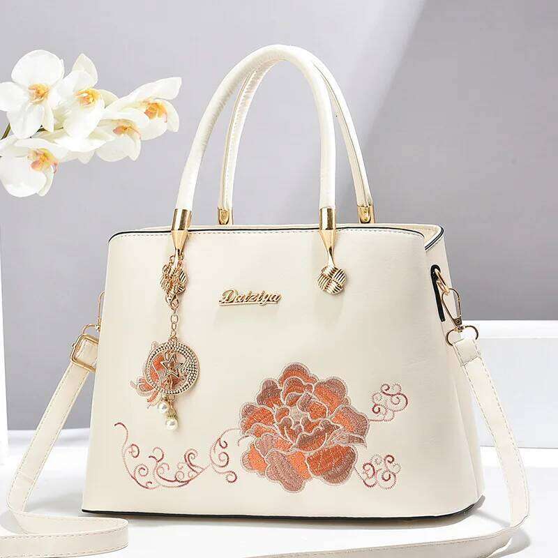 Women's Bags New Trend Niche Embroidered Shoulder Handbag Tote High Quality Light Messenger Bag