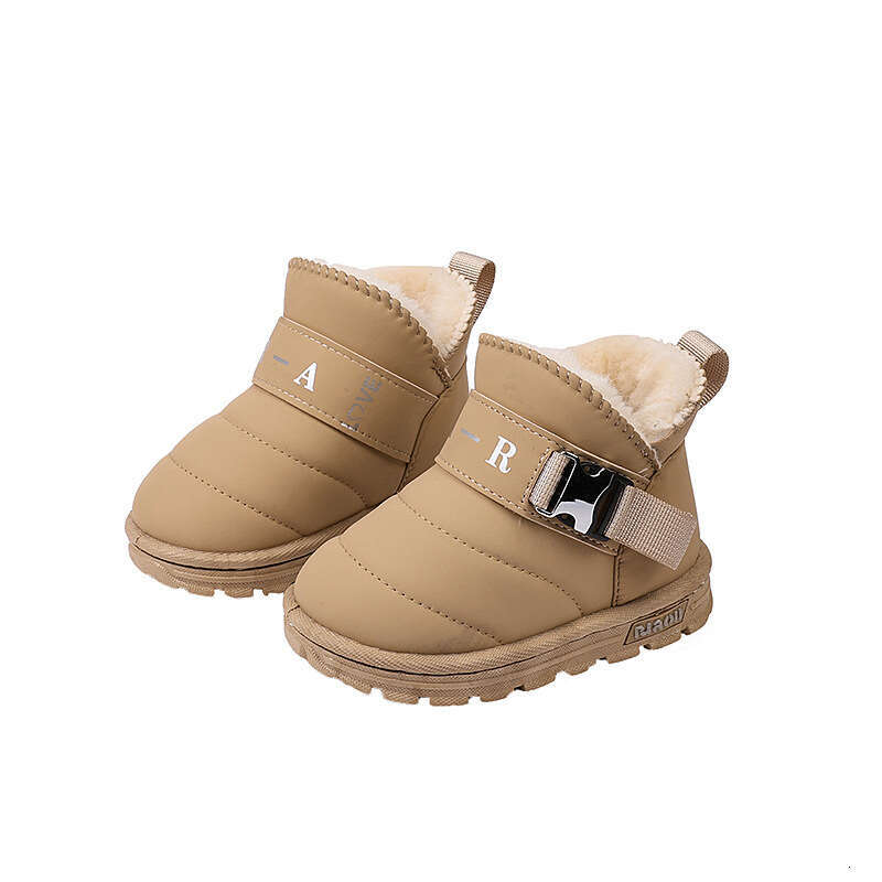 Boys' Thickened Warm Snow 2024 Winter New Girls' Black Cotton Shoes Student Short Boots for Older Children Trendy