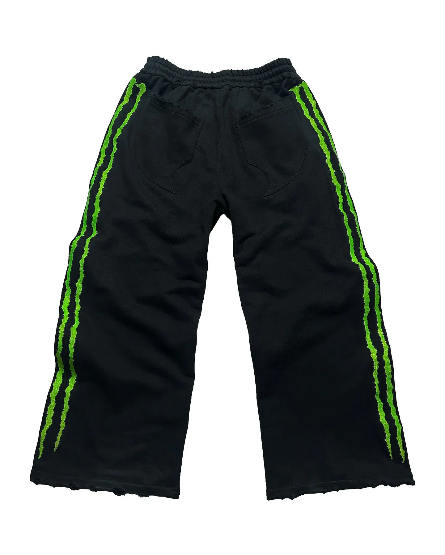 Claw Triple Stripe Fluorescence Sweatpants Y2K Streetwear Hip Hop Personality Glow Casual Pants Cotton Drawstring Joggers 250714