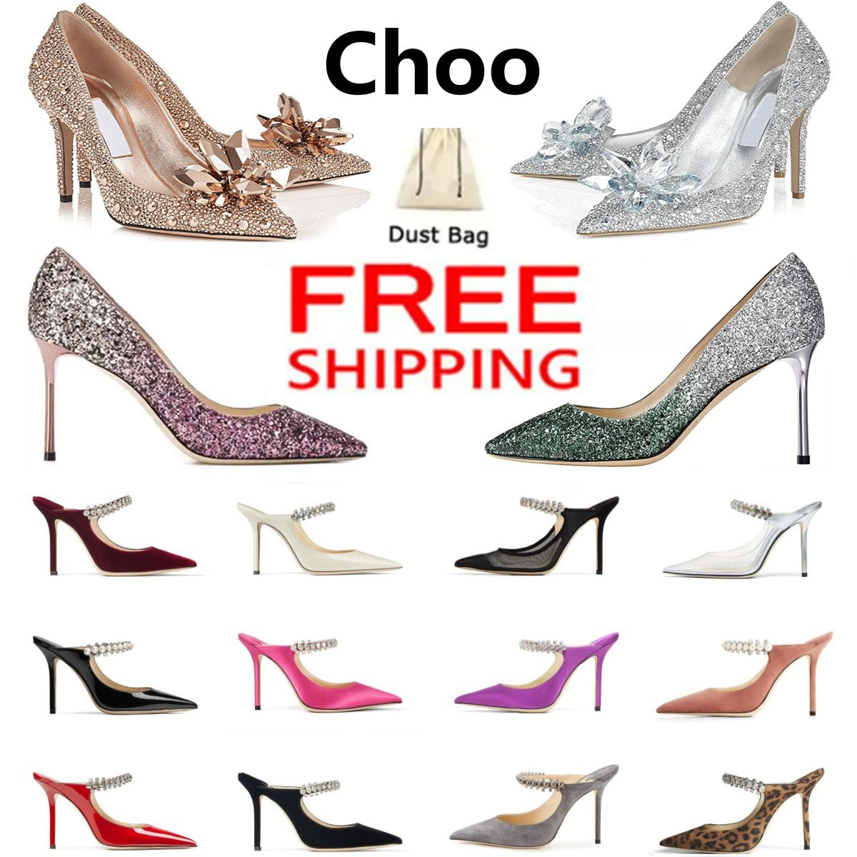 2025 Fashion High Heels Choo Choos Dress Shoes Designer Red Suede Wedding Luxury Glitter Rivets Triple Black White Patent Womens Women Averly Leather choos 35-42
