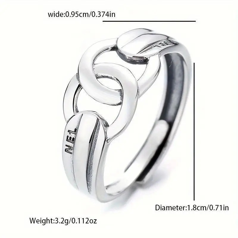 Antique Geometric Twist Ring Adjustable Hip Hop Jewelry for Women 250712