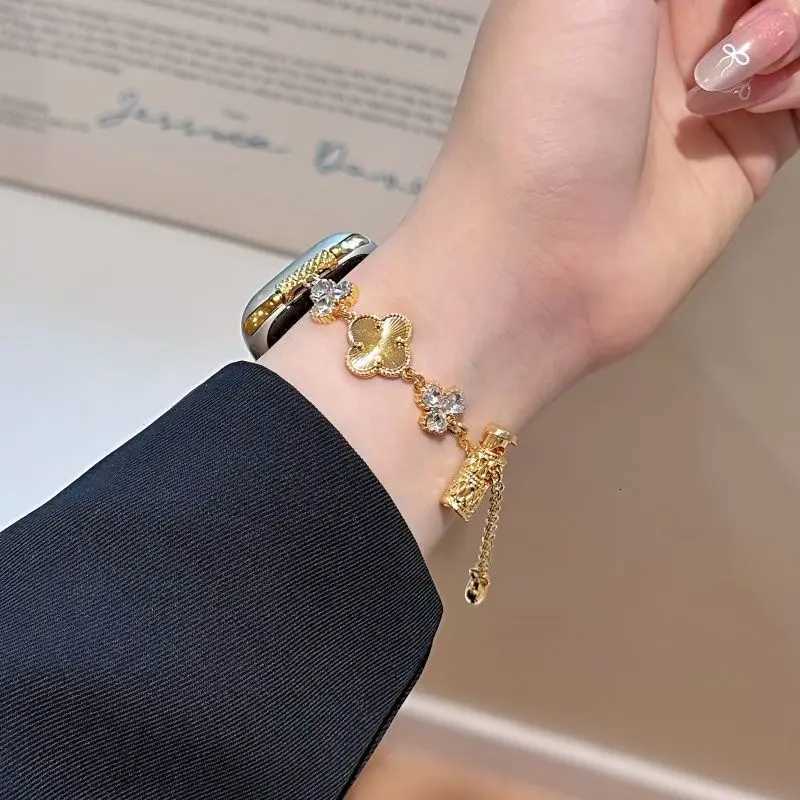 Sparkling Diamond Set Chain Compatible with iWatch Strap 38mm 40mm 41mm 42mm 44mm 45mm 49mm Fashion Strap Y250714