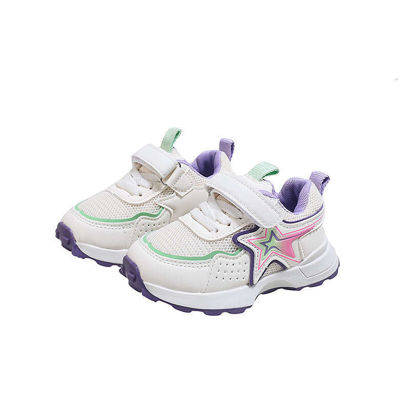 Baby Fashion Sneakers 2024 Spring New Boys Casual Girls Velcro Lightweight Running Shoes