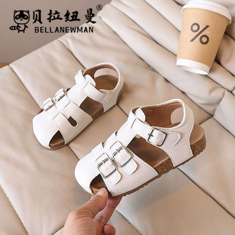 Choice Hot-Selling Children's Closed-Toe Cork Sandals 2025 Summer New Korean Style Boys' Beach Shoes