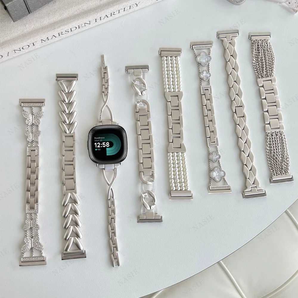 Star Light Metal Strap for Versa 4 3 2 1 Lite Straps for Sense 1 Sense 2 Watchband Stainless Steel Bracelet Y250714