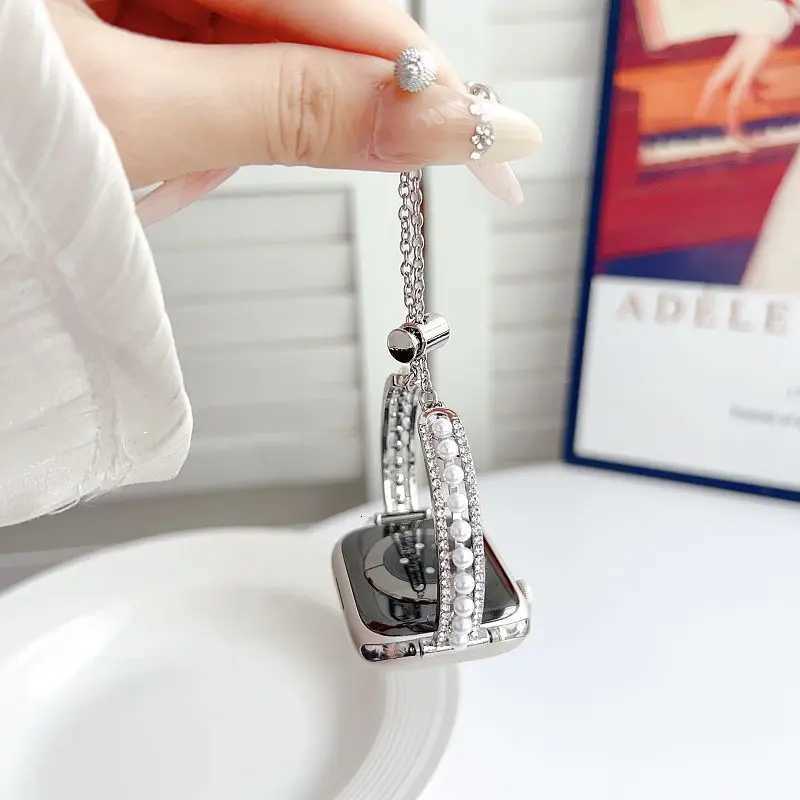 Diamond Pearl Strap for Watch Band 49 46 44 45 42 41 40 38mm Wen Wristband Jewelry Bangle Bracelet for iWatch S10 9 8 7 Y250714