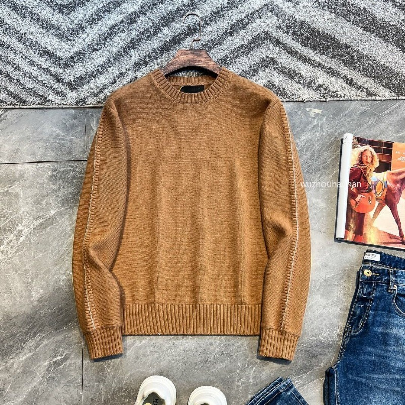 Mens Sweaters Winter Fishbone Knitting Casual Round Neck loropianashirt Knitted Sweater L1289