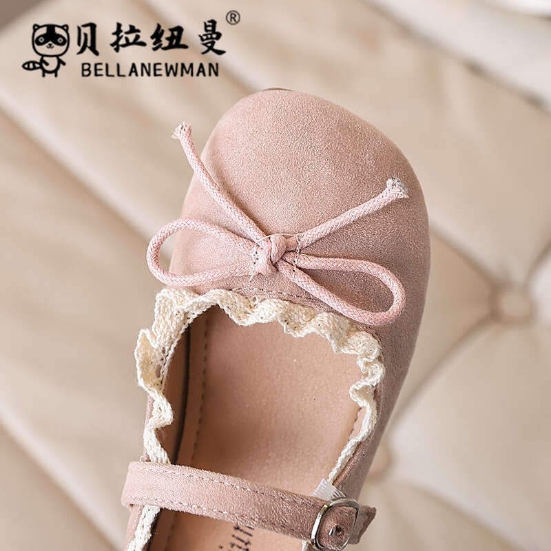 Children's Fashion Small Leather 2025 Summer New Soft Sole Bow Princess Shoes Little Girls Half-Slip Sandals