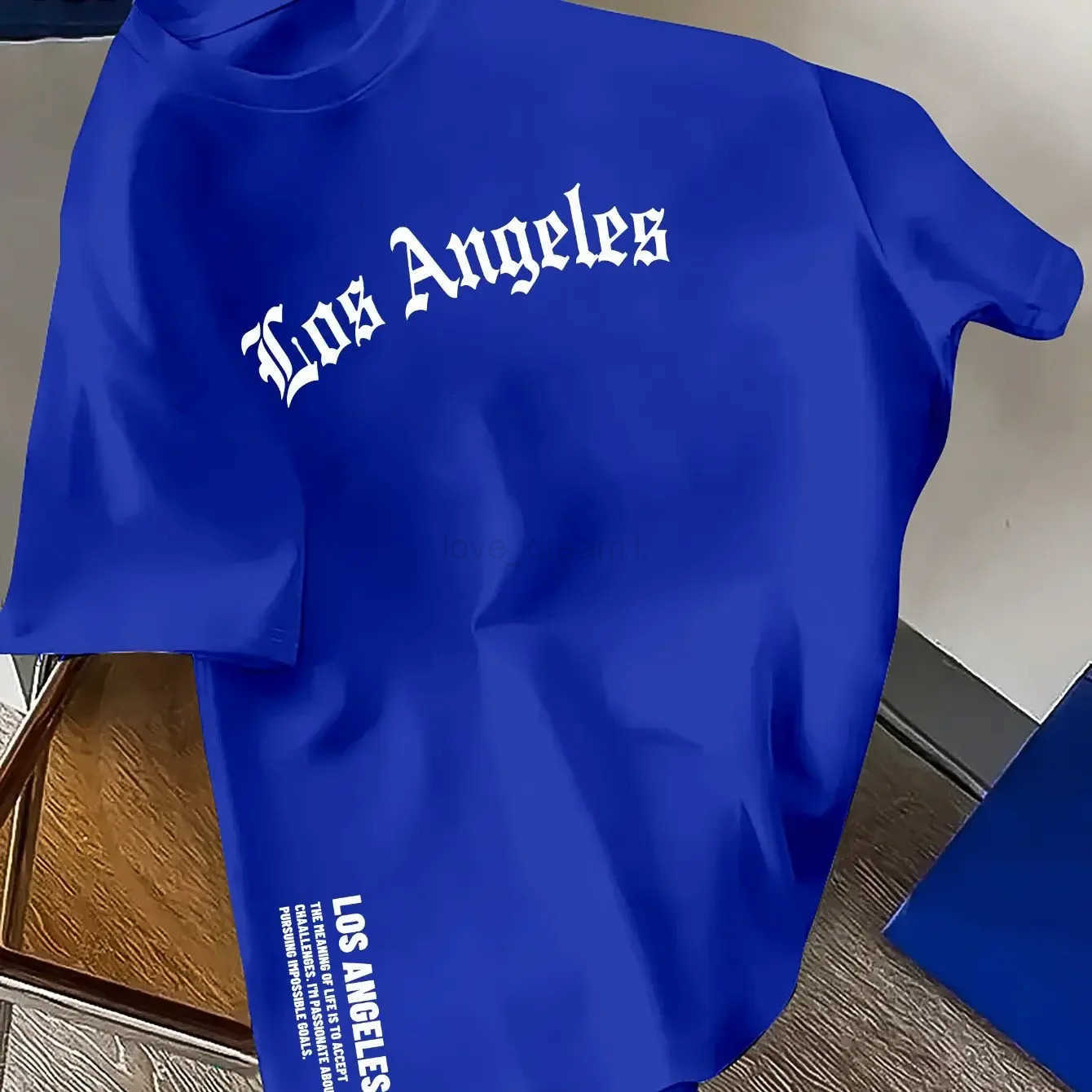 100% pure cotton Summer luxury streetwear brand fashion Los Angeles letter print T-shirt loose and fashionable casual T-shirt T250714