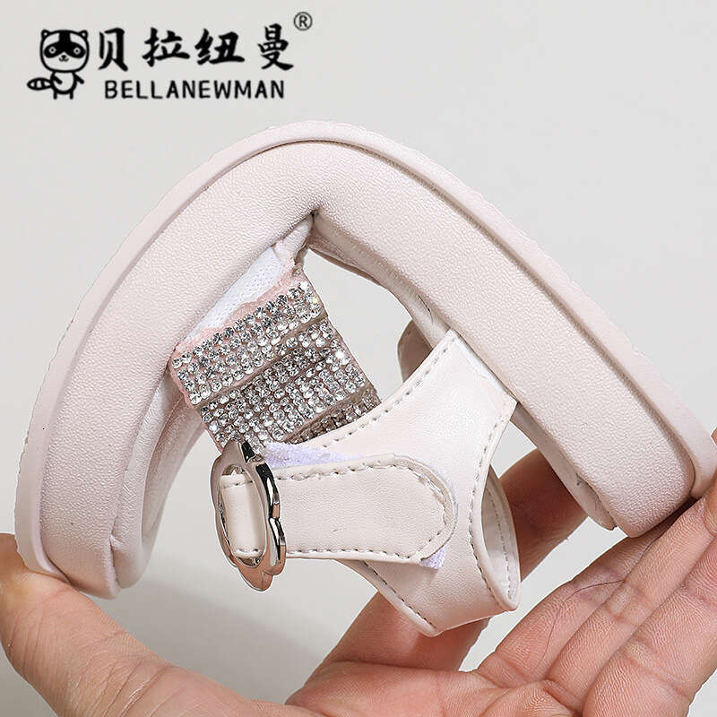 Children's Rhinestone 2024 Summer New Girls' Versatile Thick-Soled Height-Increasing Fashion Casual Roman Platform Sandals
