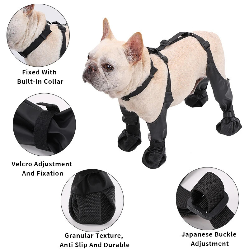 1set Pet Rain Shoes Dog Rain Boots Waterproof Dog Boots Small Puppy Medium Large Dogs Pet Booties Anti-Slip Dog Shoes Rain Snow 250709