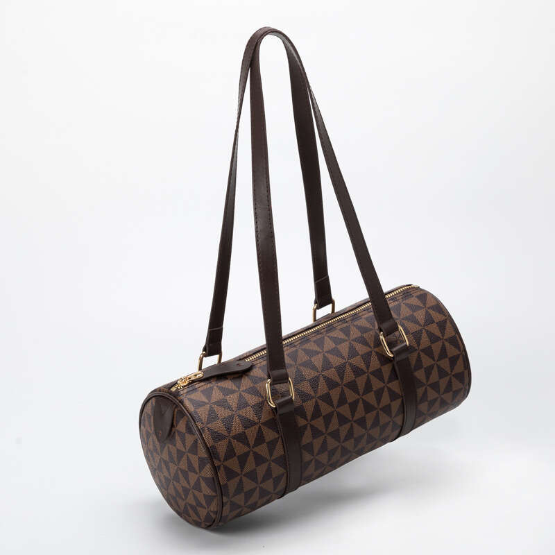 Lacel Urwebin New Bags Casual Personality Single Shoulder Cylindrical Underarm Baguette Handheld Cylinder Printed Simple Women's Bag