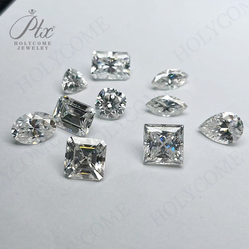 Factory Price 0.1-10 Carat Lab Grown Moissanite Diamonds Loose Stone Various Shape D VS VVS Lab Created Moissanite Diamonds Dropshipping