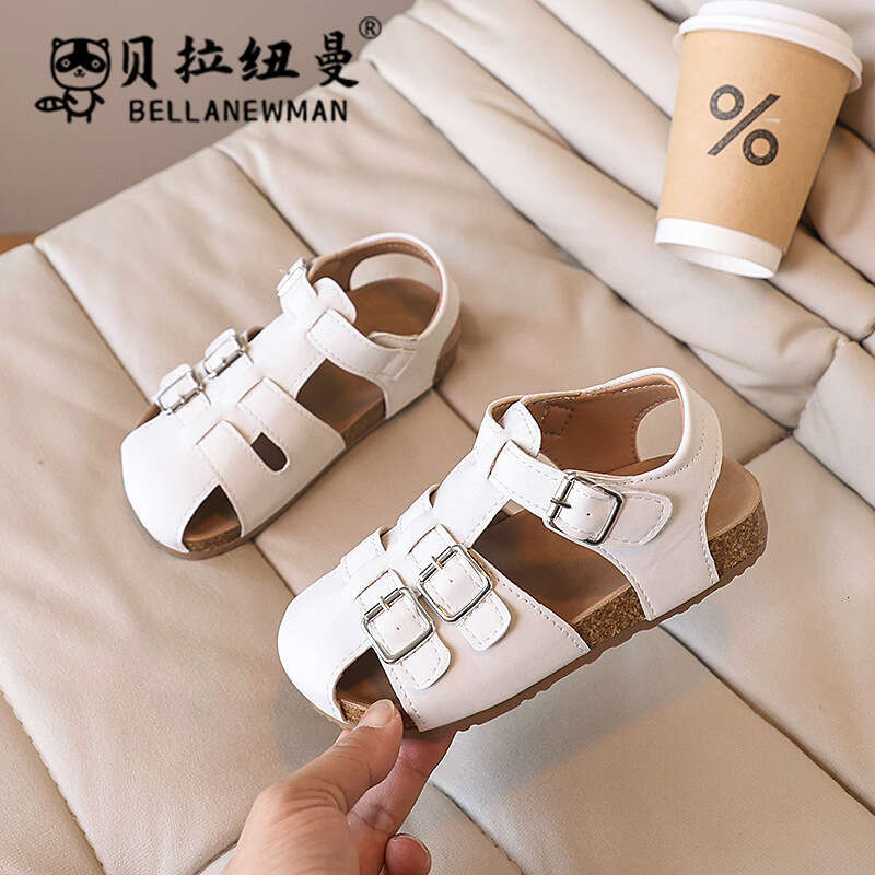 Choice Hot-Selling Children's Closed-Toe Cork Sandals 2025 Summer New Korean Style Boys' Beach Shoes