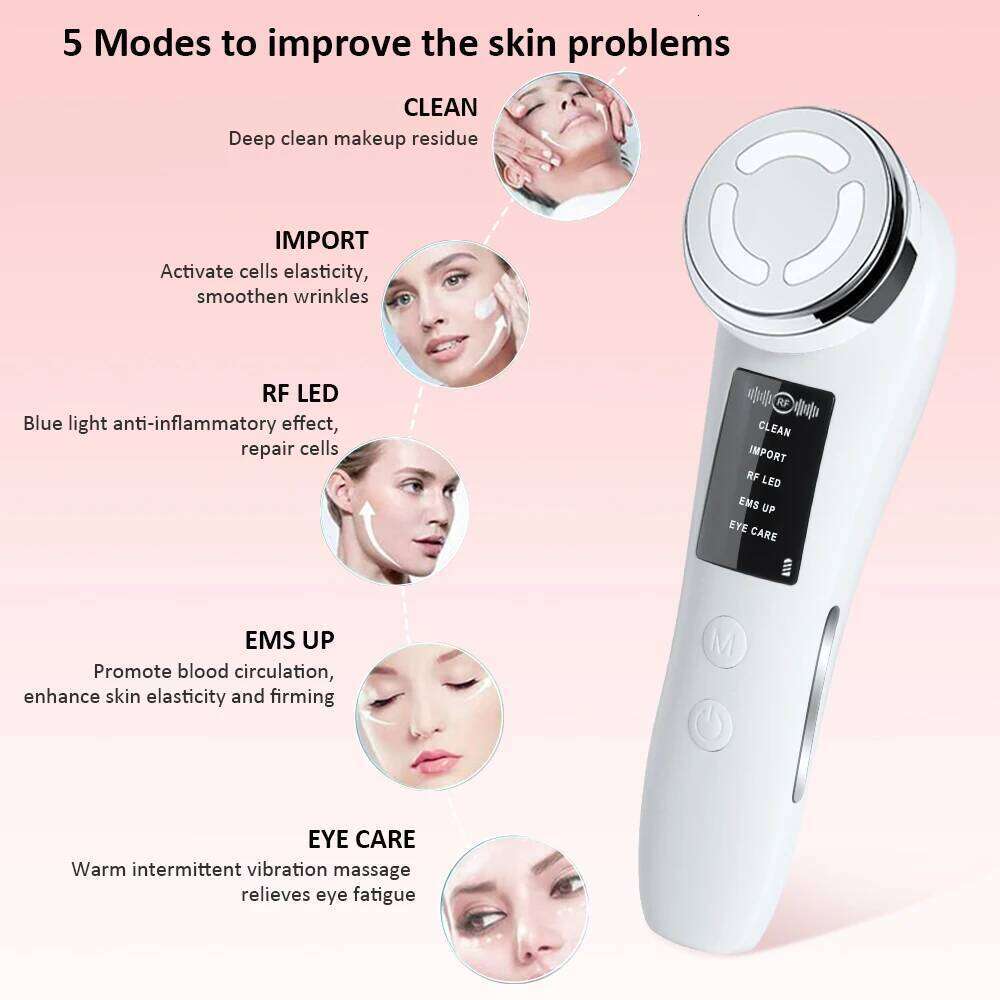Massager RF Radiofrequency High Frequency Face Lifting Hine EMS Facial Microcurrent Lift Skin Tightening Device